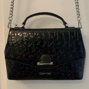 Calvin Klein Black Patent Crossbody Bag